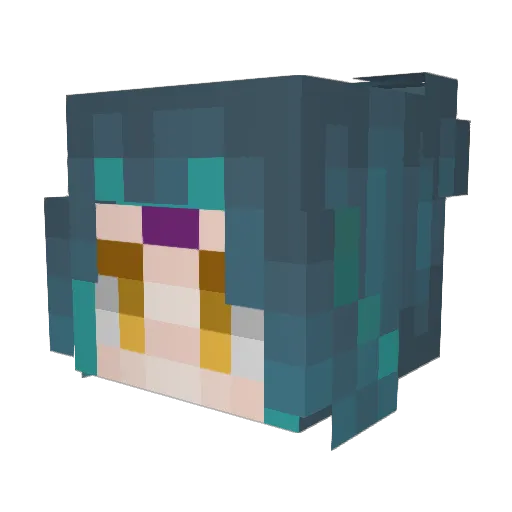 Ebarra Minecraft avatar head, 3D render