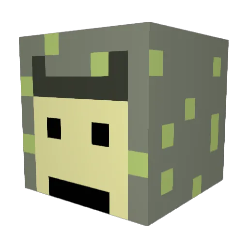 EbayIsLife Minecraft avatar head, 3D render