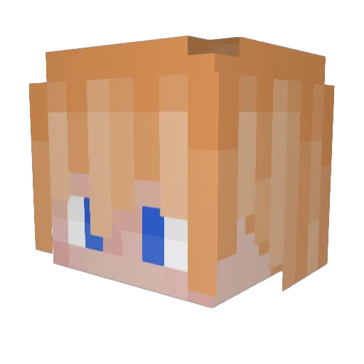 EbbaZY Minecraft avatar head, 3D render