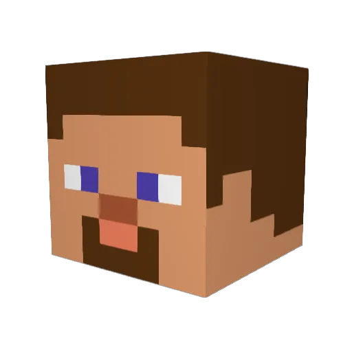 Ebeekraken Minecraft avatar head, 3D render