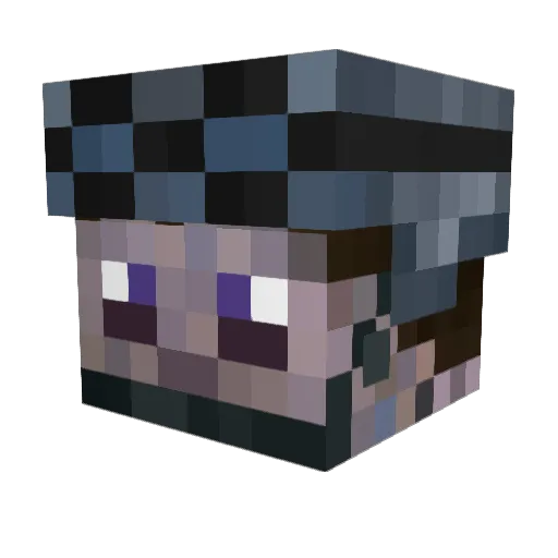 Ebeja Minecraft avatar head, 3D render