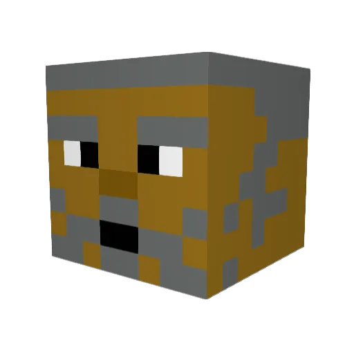 Ebelii Minecraft avatar head, 3D render