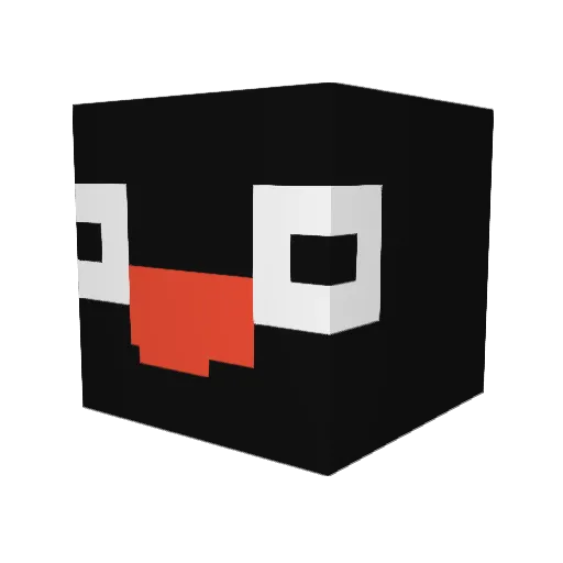 Eben12 Minecraft avatar head, 3D render