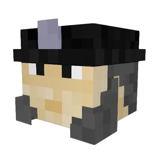 EbenDooling Minecraft avatar head, 3D render