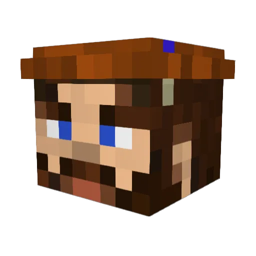 Eberhard Minecraft avatar head, 3D render