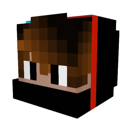 Ebinmage Minecraft avatar head, 3D render
