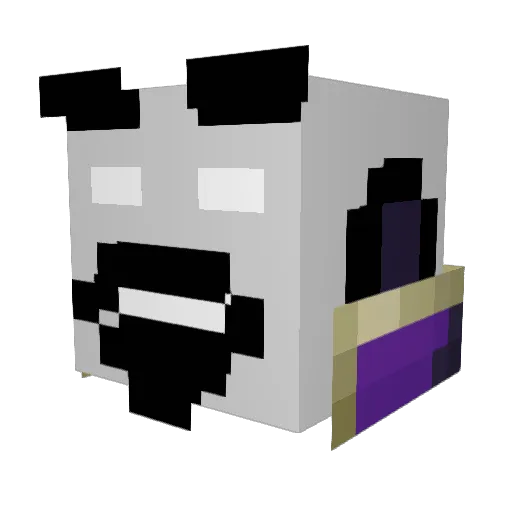 Ebinmummo Minecraft avatar head, 3D render