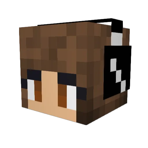 Ebiv Minecraft avatar head, 3D render