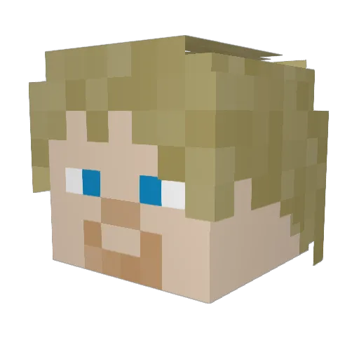 EboGoalie Minecraft avatar head, 3D render