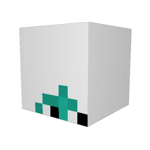 Ebolias Minecraft avatar head, 3D render
