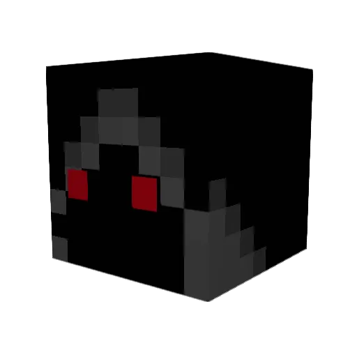 EbonRaven Minecraft avatar head, 3D render