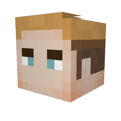 Ebonivon Minecraft avatar head, 3D render