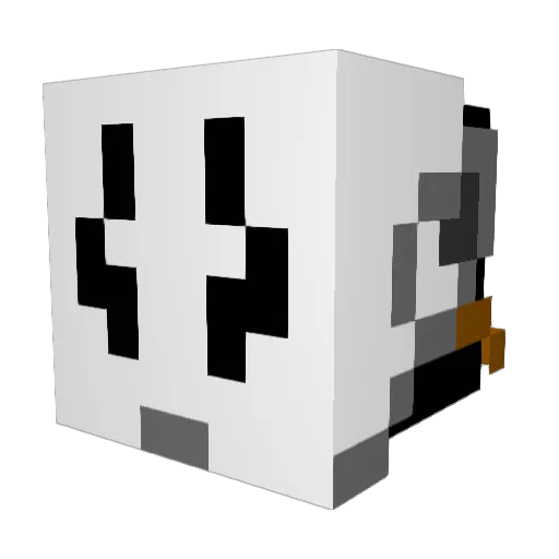 Ebonsprout Minecraft avatar head, 3D render