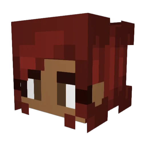 EbonyEssence Minecraft avatar head, 3D render
