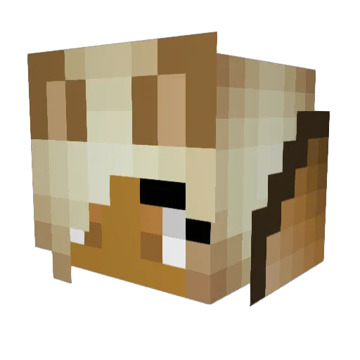 EbonySex Minecraft avatar head, 3D render