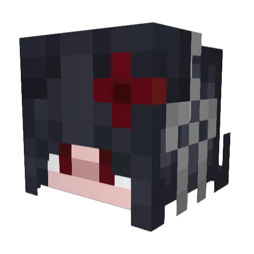 Ebony_Seraphina Minecraft avatar head, 3D render