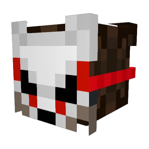 Ebonyhooter Minecraft avatar head, 3D render