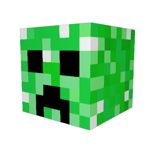 Ebot2 Minecraft avatar head, 3D render