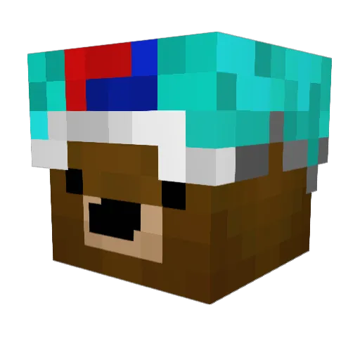 Eboue Minecraft avatar head, 3D render