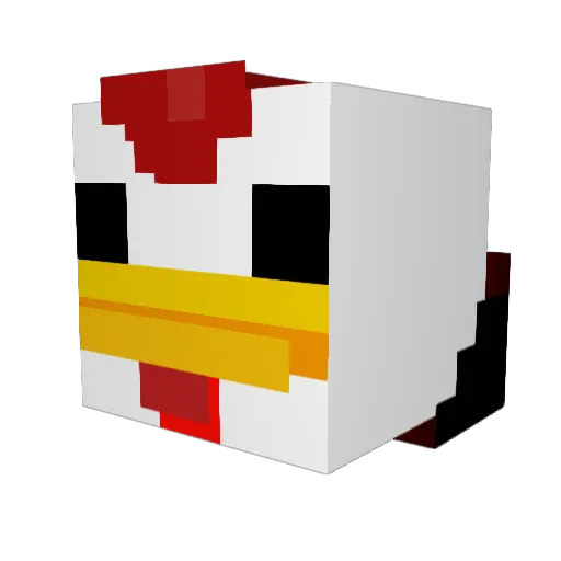 Eboy_keanu Minecraft avatar head, 3D render