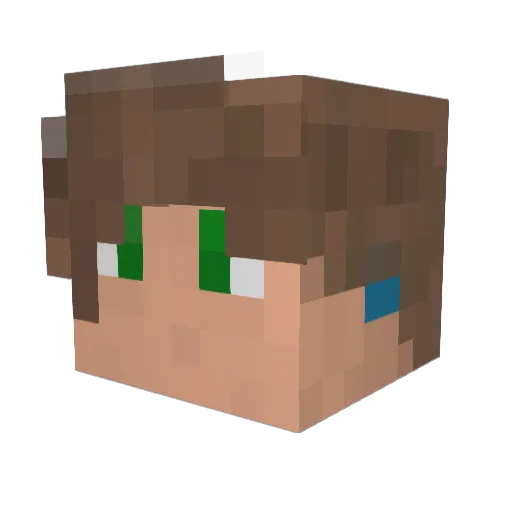 Ebrathil Minecraft avatar head, 3D render