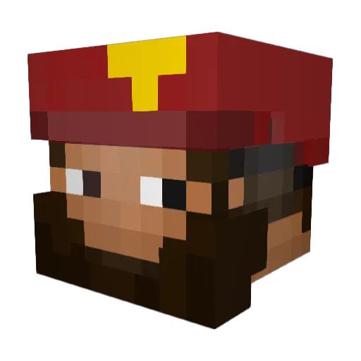 Ebreftis Minecraft avatar head, 3D render