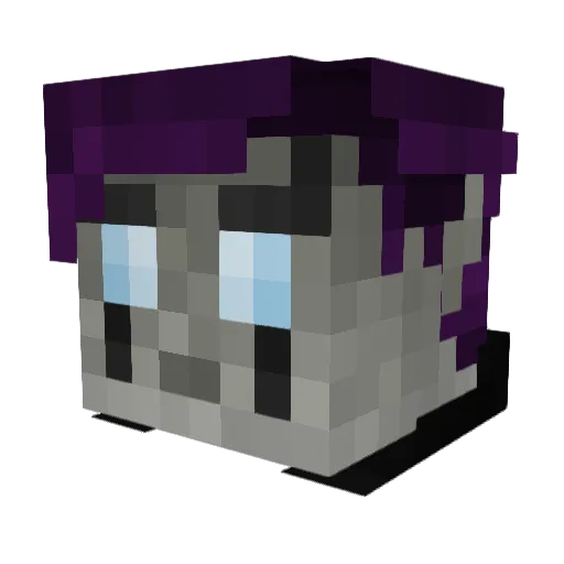 Ebruhusz Minecraft avatar head, 3D render