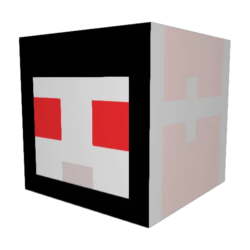 Ebruliyy Minecraft avatar head, 3D render
