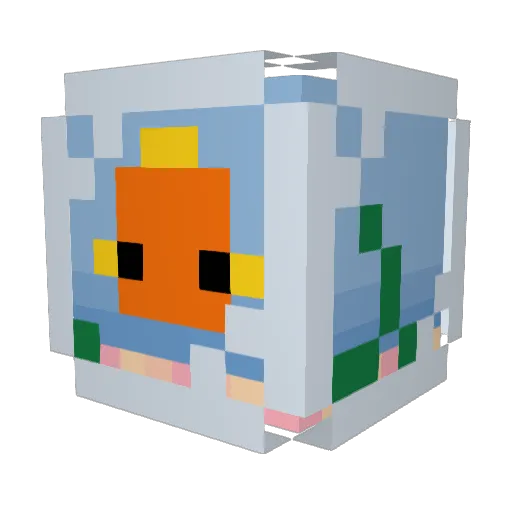 Ebster8 Minecraft avatar head, 3D render