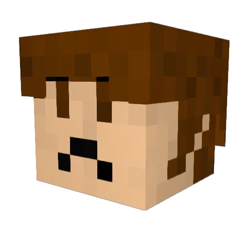Ebsy Minecraft avatar head, 3D render