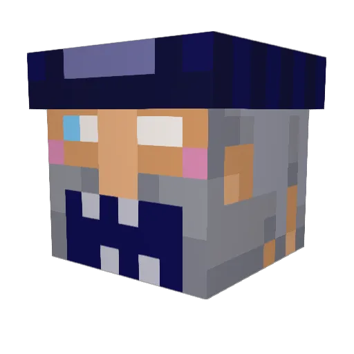 Ebthr Minecraft avatar head, 3D render
