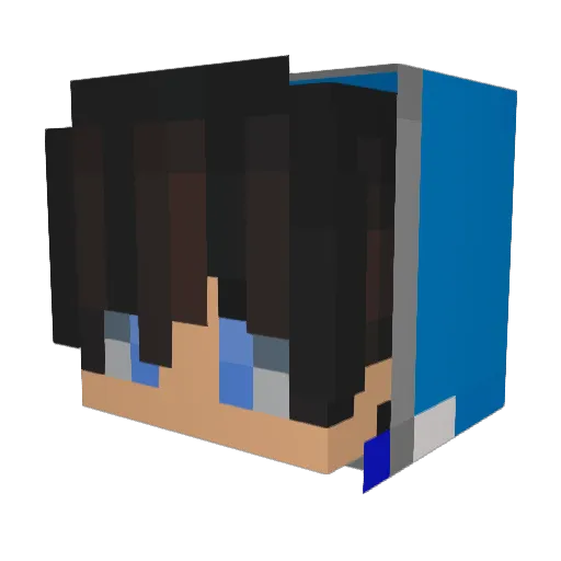Ebubaki Minecraft avatar head, 3D render