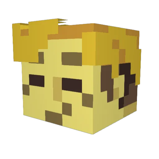 EcIips Minecraft avatar head, 3D render