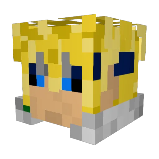 EcIiqse Minecraft avatar head, 3D render