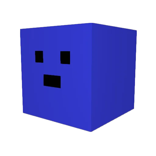 Ecader Minecraft avatar head, 3D render