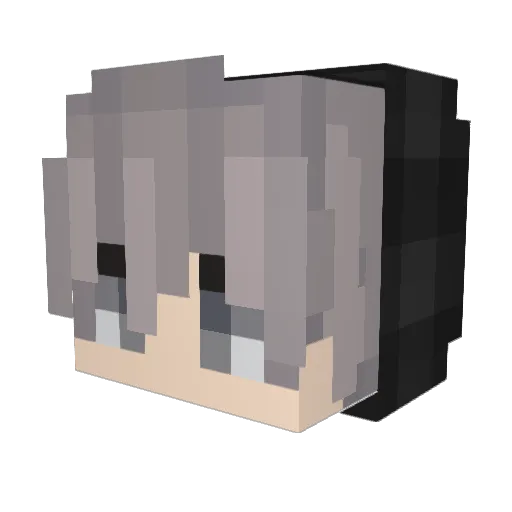 Ecafic Minecraft avatar head, 3D render