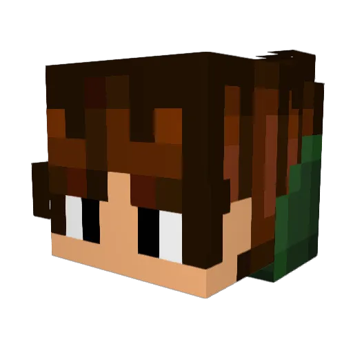 Ecapsdeen Minecraft avatar head, 3D render