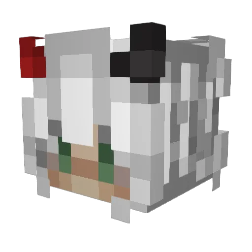 Eccallyus Minecraft avatar head, 3D render