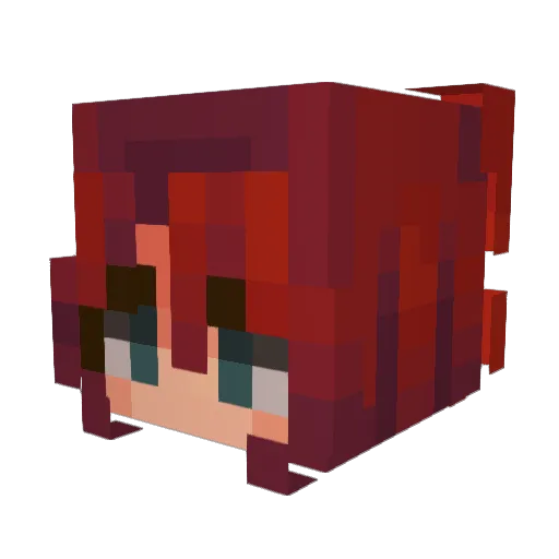 Eccboc Minecraft avatar head, 3D render