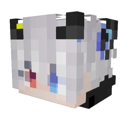 Eccens Minecraft avatar head, 3D render