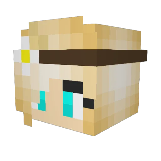 EceAta Minecraft avatar head, 3D render