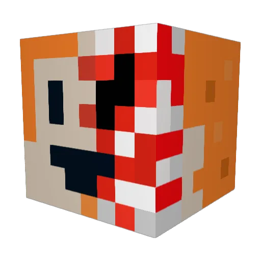 Eceasy Minecraft avatar head, 3D render