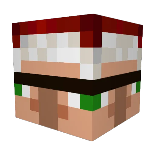 Ecfo_21 Minecraft avatar head, 3D render