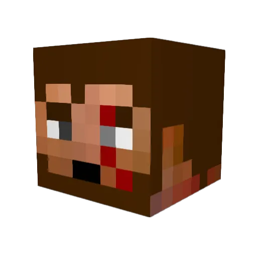 Ecguy Minecraft avatar head, 3D render