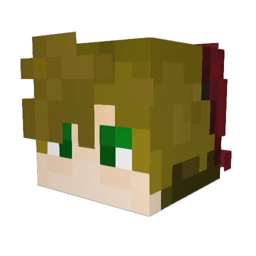Ech000Kole Minecraft avatar head, 3D render