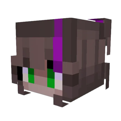Echamoo Minecraft avatar head, 3D render