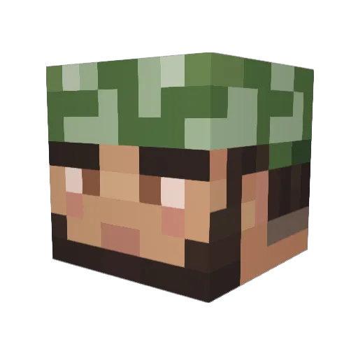 Echappatoire Minecraft avatar head, 3D render