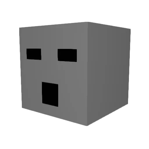 Echaron Minecraft avatar head, 3D render