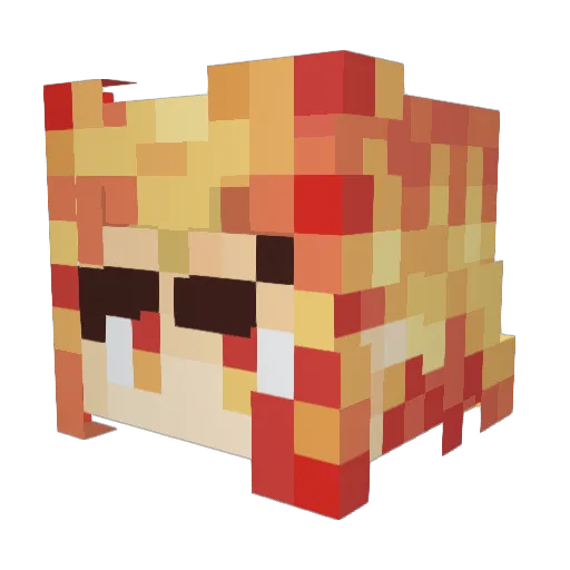 Echebe Minecraft avatar head, 3D render