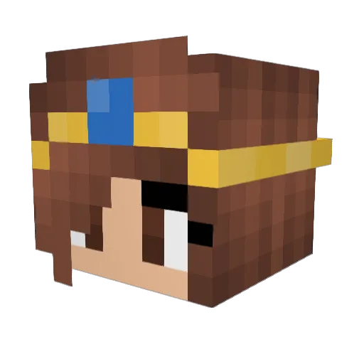 Echelin Minecraft avatar head, 3D render